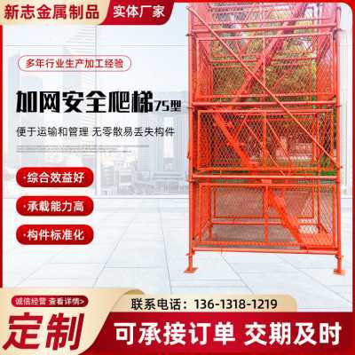 厂销75型加网安全梯笼施工爬梯组合式脚手架建筑工程墩柱梯笼安全
